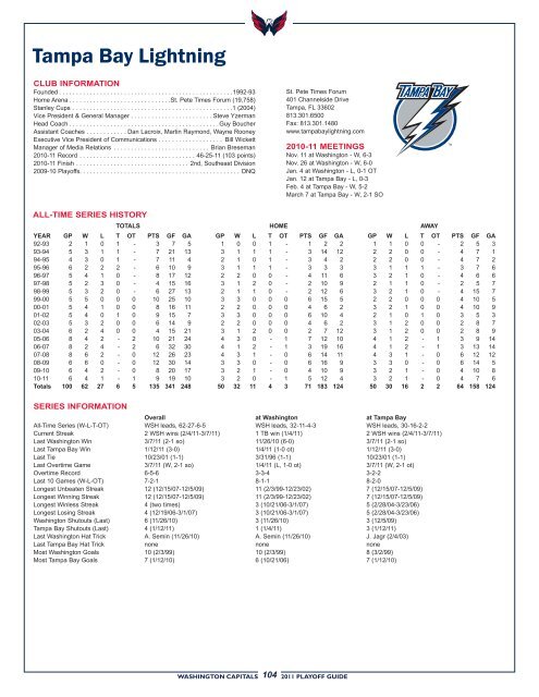 STANLEY CUP PLAYOFF GUIDE - Washington Capitals - NHL.com