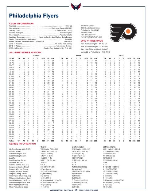 STANLEY CUP PLAYOFF GUIDE - Washington Capitals - NHL.com