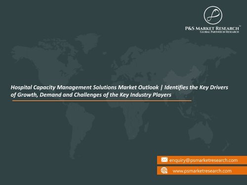 Hospital Capacity Management Solutions Market Show Exponential Growth by 2023