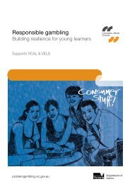 Responsible gambling - Consumer Affairs Victoria