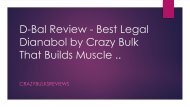 D-Bal Review - Best Legal Dianabol by Crazy Bulk That Builds Muscle ..