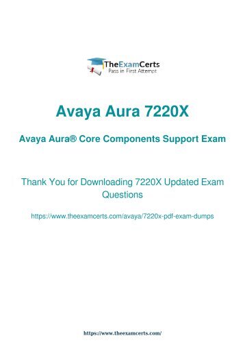 7220X Exam Dumps Valid 7220X PDF Demo