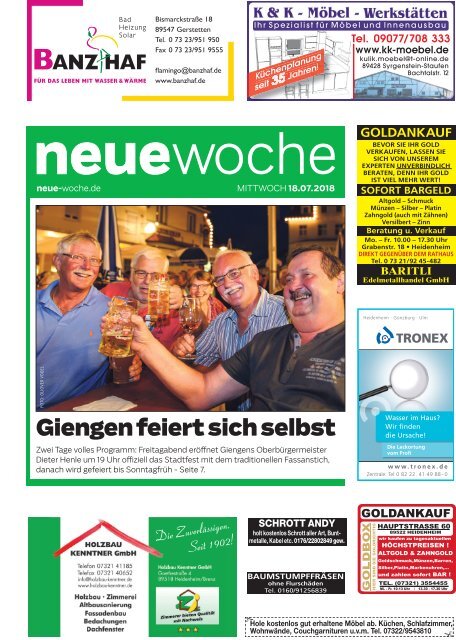 18.07.2018 Neue Woche