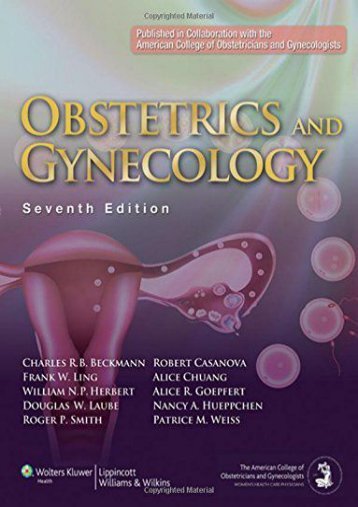 Read Aloud Obstetrics and Gynecology - Charles R.B. Beckmann [PDF File(PDF,Epub,Txt)]