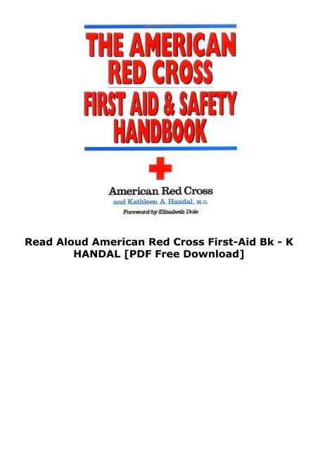 Read Aloud American Red Cross First-Aid Bk - K HANDAL [PDF Free Download]