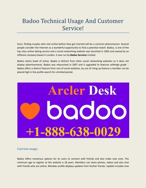 Badoo error message