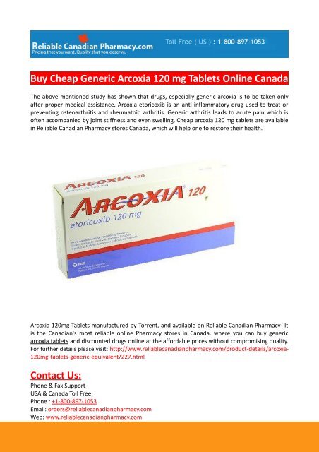 Order arcoxia drug