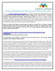 Container handling equipment market