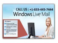 Resolve Your Issues with Windows Live; Call +1-833-445-7444 Windows Live Customer Support Number