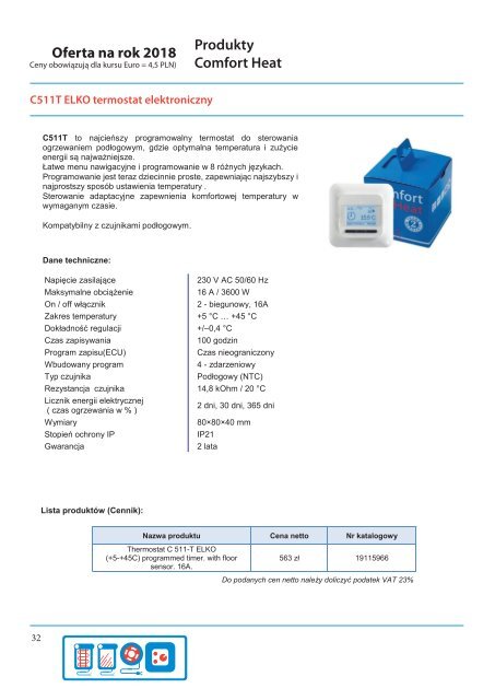 Katalog produktów Comfort Heat 2018