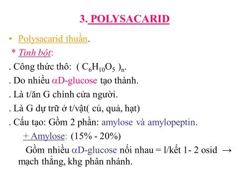 HÓA HỌC VÀ CHUYỂN HÓA GLLUCID