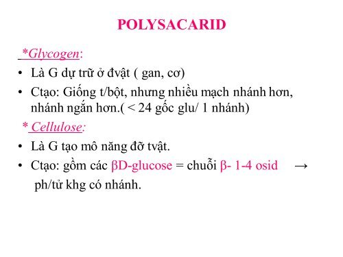 HÓA HỌC VÀ CHUYỂN HÓA GLLUCID