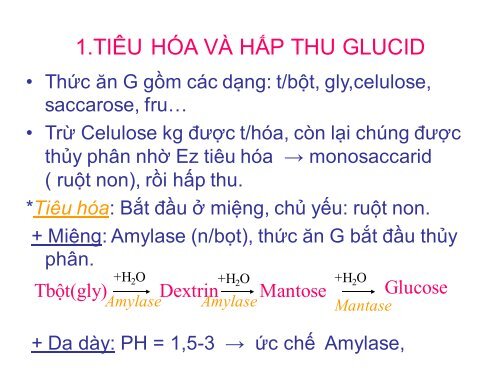 HÓA HỌC VÀ CHUYỂN HÓA GLLUCID