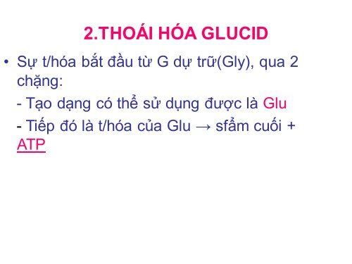 HÓA HỌC VÀ CHUYỂN HÓA GLLUCID