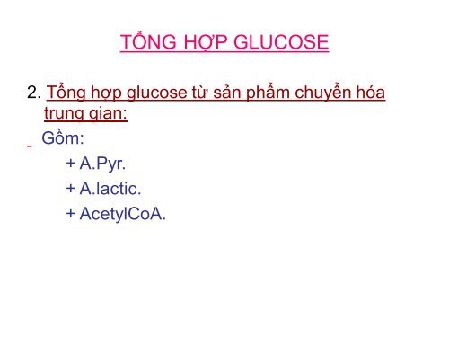 HÓA HỌC VÀ CHUYỂN HÓA GLLUCID