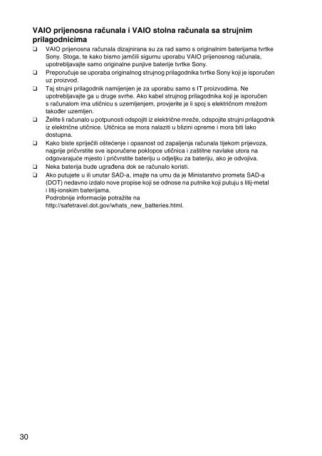 Sony SVT1311C5E - SVT1311C5E Documents de garantie Slov&eacute;nien