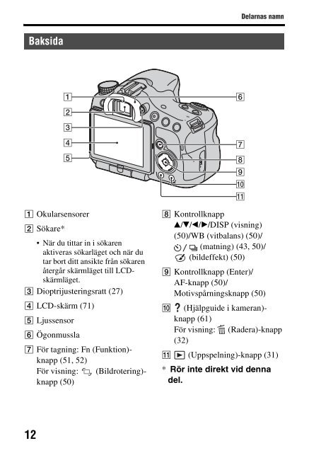 Sony SLT-A65K - SLT-A65K Consignes d&rsquo;utilisation Su&eacute;dois