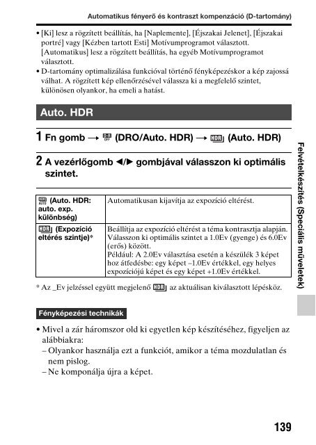 Sony SLT-A65K - SLT-A65K Consignes d&rsquo;utilisation Hongrois