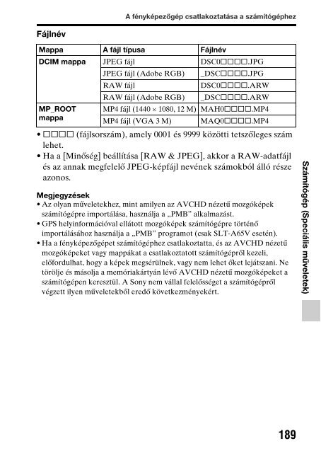 Sony SLT-A65K - SLT-A65K Consignes d&rsquo;utilisation Hongrois