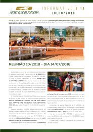 Informativo Jockey Club de Sorocaba #14 - Jul/18