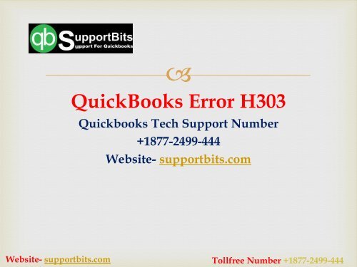 QuickBooks Error Code H303 | QuickBooks Error H303 | Toll-free +18772499444