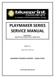 PLAYMAKER SERIES SERVICE MANUAL - Blueprint Gaming