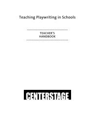 Teaching Playwriting in Schools - Center Stage