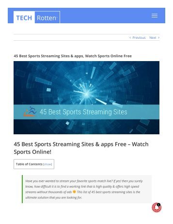 45 Best Sports Streaming sites