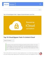 Top 15 iCloud Bypass Tools Reviewed