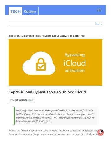 Top 15 iCloud Bypass Tools Reviewed