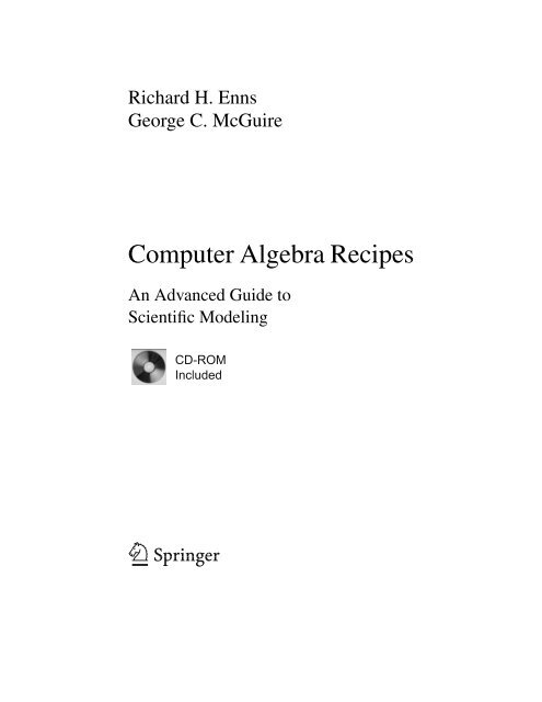 Computer Algebra Recipes