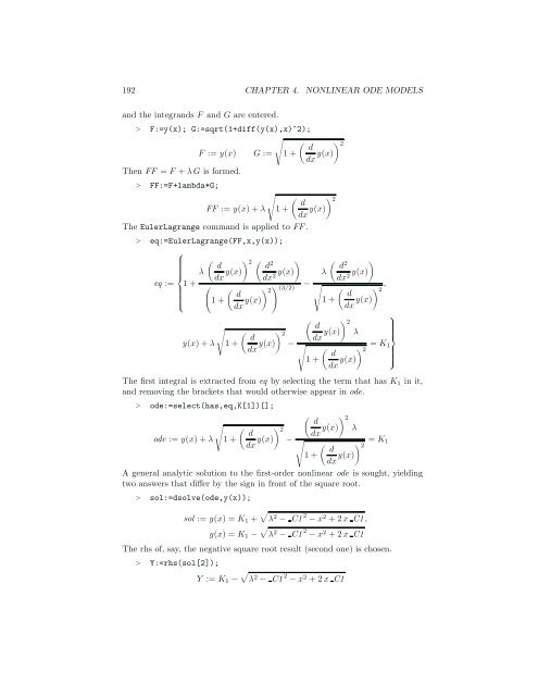 Computer Algebra Recipes