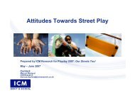 Attitudes Towards Street Play - Playday