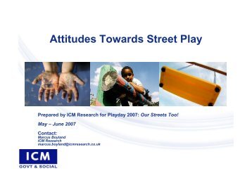 Attitudes Towards Street Play - Playday