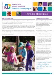 Thinking about play - Early Childhood Australia