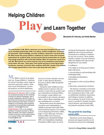 Helping Children Play and Learn Together - National Association for ...