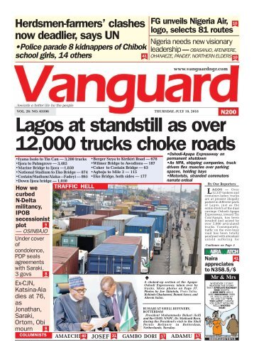 19072018 - Lagos at standstill as over 12,000 trucks choke roads