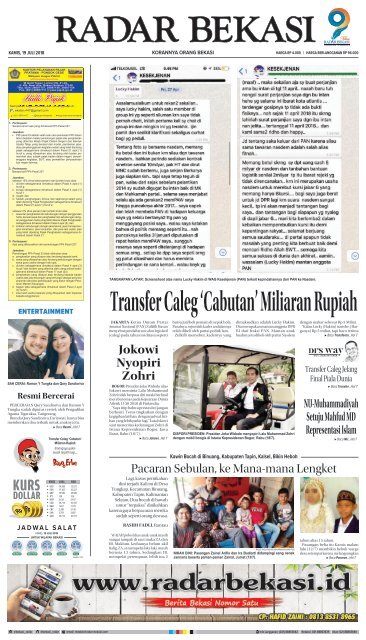 E Paper Radar Bekasi Edisi 19 Juli 2018