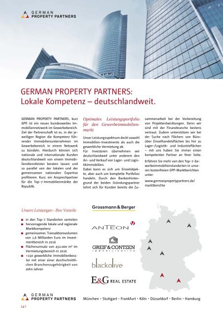 E & G Büro- & Investmentmarktbericht München 2017-2018