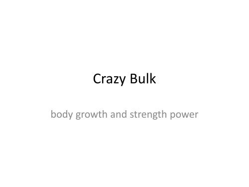Crazy Bulk : Build Strong Muscles Rapidly And Naturally