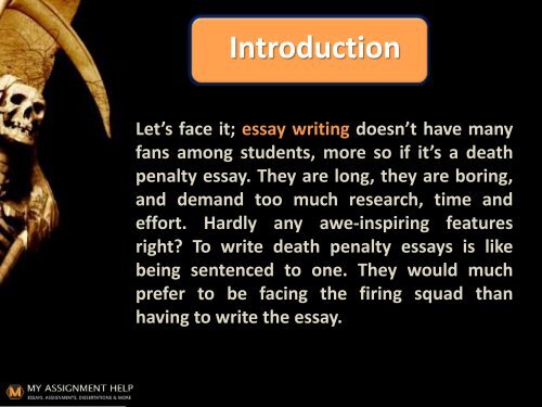 against death penalty essays