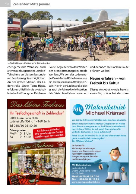 Zehlendorf Mitte Journal Aug/Sept 2018