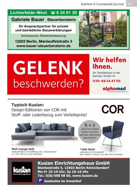 Dahlem & Grunewald Journal Aug/Sept 2018