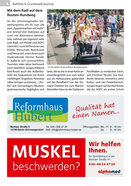 Dahlem & Grunewald Journal Aug/Sept 2018