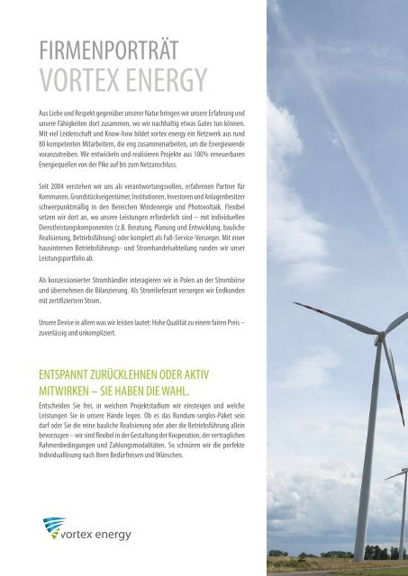 vortex energy Firmenvorstellung