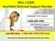 Hushmail Technical Support Number +1-833-445-7444