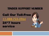 tinder support number