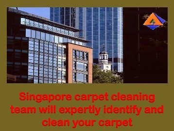 Singaporecarpet cleaning team will expertly identify and clean your carpet