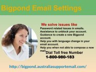 Do You Have Requirement For Bigpond Email Settings? Dial Now 1-800-980-183