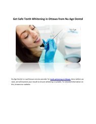 Get Safe Teeth Whitening in Ottawa from Nu Age Dental